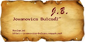 Jovanovics Bulcsú névjegykártya
